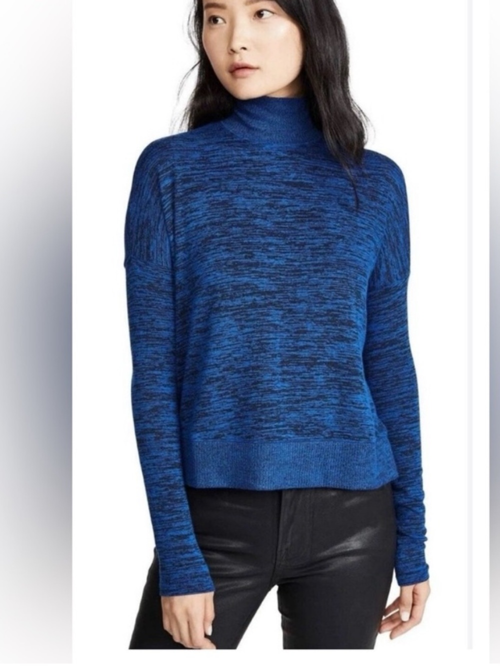 Rag & bone Jane slim turtleneck in blue paradise worn once